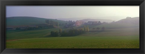 Framed Misty Rural Scene, Near Neuhaus, Black Forest (Schwarzwald), Germany Print