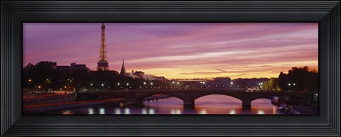 Framed Bridge with the Eiffel Tower in the background, Pont Alexandre III, Seine River, Paris, Ile-de-France, France Print