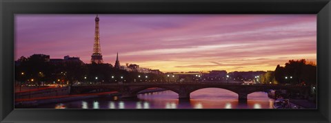 Framed Bridge with the Eiffel Tower in the background, Pont Alexandre III, Seine River, Paris, Ile-de-France, France Print