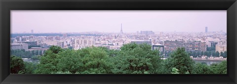 Framed High angle view of a city, Saint-Cloud, Paris, France Print