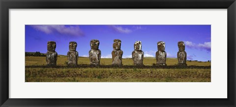 Framed Moai Easter Island Chile Print