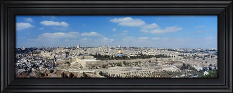 Framed Ariel View Of The Western Wall, Jerusalem, Israel Print