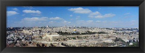 Framed Ariel View Of The Western Wall, Jerusalem, Israel Print