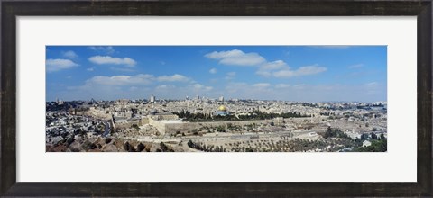 Framed Ariel View Of The Western Wall, Jerusalem, Israel Print