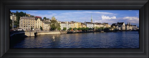 Framed Switzerland, Zurich, Limmat River Print