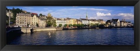 Framed Switzerland, Zurich, Limmat River Print