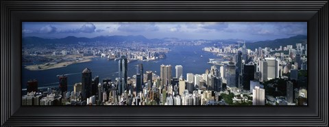 Framed Hong Kong with Cloudy Sky, China Print