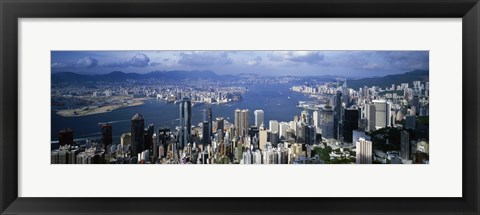 Framed Hong Kong with Cloudy Sky, China Print