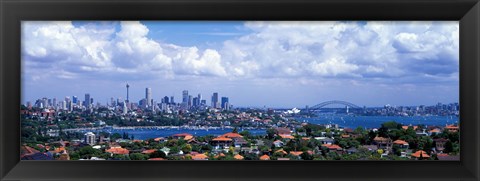 Framed Cityscape, Harbor, Sydney, Australia Print