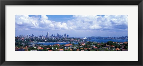 Framed Cityscape, Harbor, Sydney, Australia Print