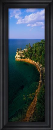 Framed Pictured Rocks National Lake Shore Lake Superior Upper Peninsula MI USA Print