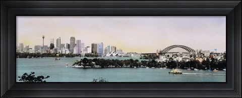 Framed Sydney Harbor, New South Wales, United Kingdom, Australia Print