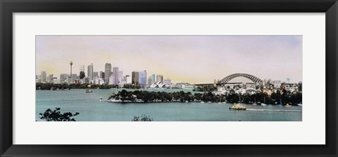 Framed Sydney Harbor, New South Wales, United Kingdom, Australia Print