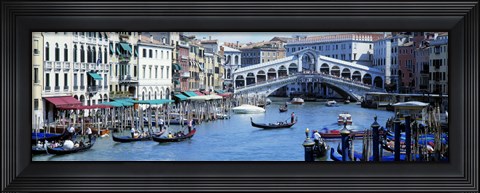 Framed Rialto Bridge &amp; Grand Canal Venice Italy Print