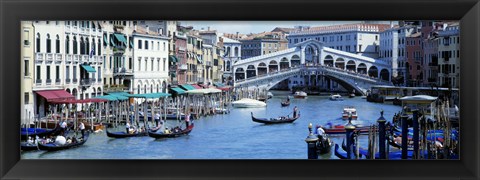 Framed Rialto Bridge &amp; Grand Canal Venice Italy Print