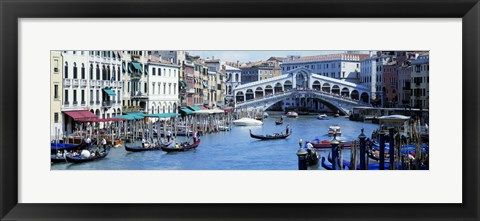 Framed Rialto Bridge &amp; Grand Canal Venice Italy Print