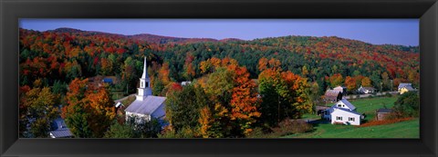 Framed Autumn, Waits River, Vermont, USA Print