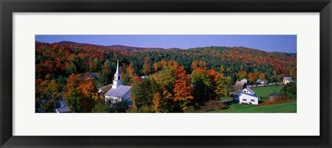 Framed Autumn, Waits River, Vermont, USA Print