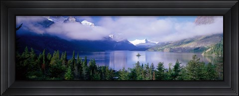 Framed St Mary Lake, Glacier National Park, Montana, USA Print
