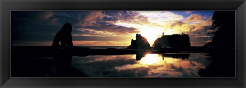 Framed Sea Stacks Rialto Beach Olympic National Park WA USA Print