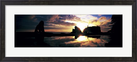 Framed Sea Stacks Rialto Beach Olympic National Park WA USA Print