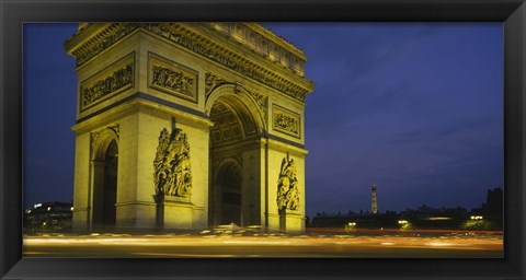 Framed Low angle view of a monument, Arc De Triomphe, Paris, France Print