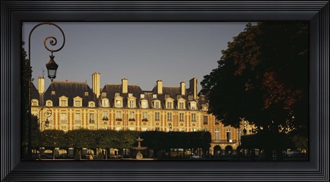 Framed Facade of a building, Place des Vosges, Paris, France Print