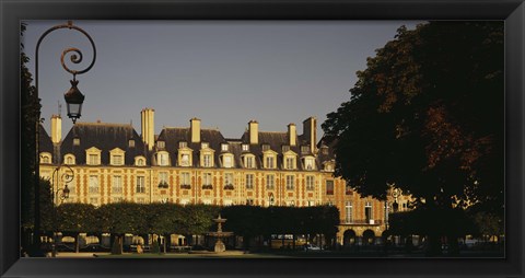 Framed Facade of a building, Place des Vosges, Paris, France Print