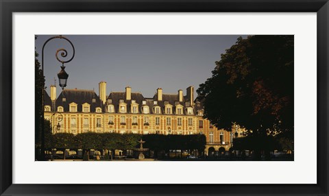Framed Facade of a building, Place des Vosges, Paris, France Print
