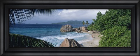 Framed Indian Ocean La Digue Island Seychelles Print