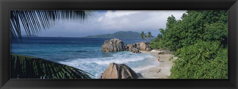 Framed Indian Ocean La Digue Island Seychelles Print