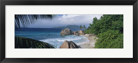 Framed Indian Ocean La Digue Island Seychelles Print