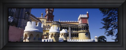 Framed Palace in a city, Palacio Nacional Da Pena, Sintra, Lisbon, Portugal Print