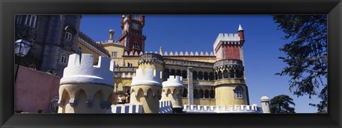 Framed Palace in a city, Palacio Nacional Da Pena, Sintra, Lisbon, Portugal Print