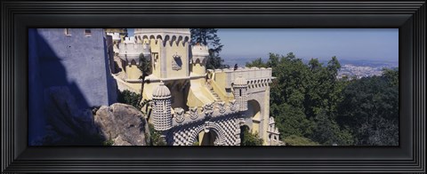 Framed High section view of a building, Pena Palace, Palacio Nacional De Sintra, Portugal Print