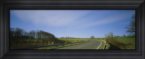 Framed Empty road passing through a landscape, Freisen, Germany Print
