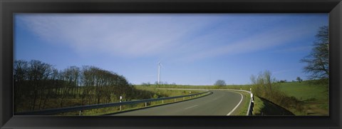 Framed Empty road passing through a landscape, Freisen, Germany Print