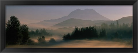 Framed Sunrise, Mount Rainier Mount Rainier National Park, Washington State, USA Print