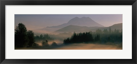 Framed Sunrise, Mount Rainier Mount Rainier National Park, Washington State, USA Print