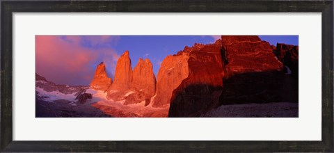 Framed Parque National Torres del Paine Patagonia Chile Print