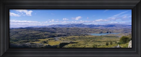 Framed Clouds over a mountain range, Torres Del Paine National Park, Patagonia, Chile Print