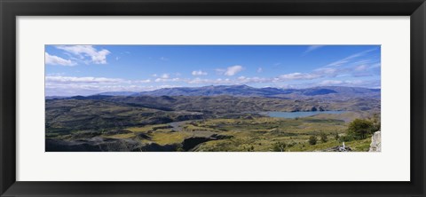 Framed Clouds over a mountain range, Torres Del Paine National Park, Patagonia, Chile Print
