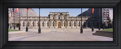 Framed Facade of a palace, Plaza De La Moneda, Santiago, Chile Print