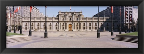 Framed Facade of a palace, Plaza De La Moneda, Santiago, Chile Print