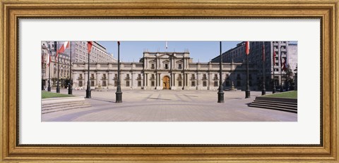 Framed Facade of a palace, Plaza De La Moneda, Santiago, Chile Print
