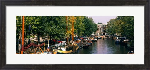 Framed View of a Canal, Netherlands, Amsterdam Print