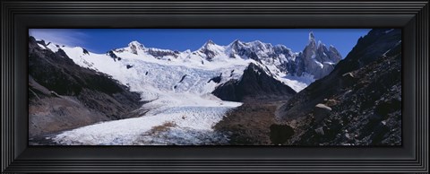 Framed Glacier on a mountain range, Argentine Glaciers National Park, Patagonia, Argentina Print