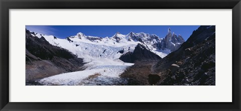 Framed Glacier on a mountain range, Argentine Glaciers National Park, Patagonia, Argentina Print