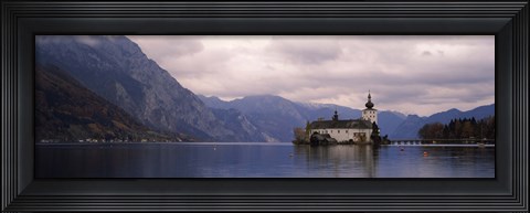 Framed Fort on an island in a lake, Schloss Ort, Traunsee, Gmunden, Upper Austria, Austria Print