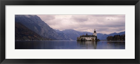 Framed Fort on an island in a lake, Schloss Ort, Traunsee, Gmunden, Upper Austria, Austria Print